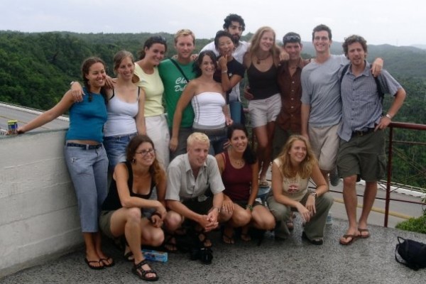 Alden, bottom right, and the rest of the Cuba staff.