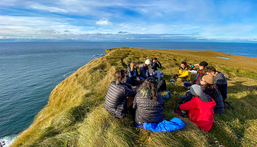 students-sitting-circle-iceland