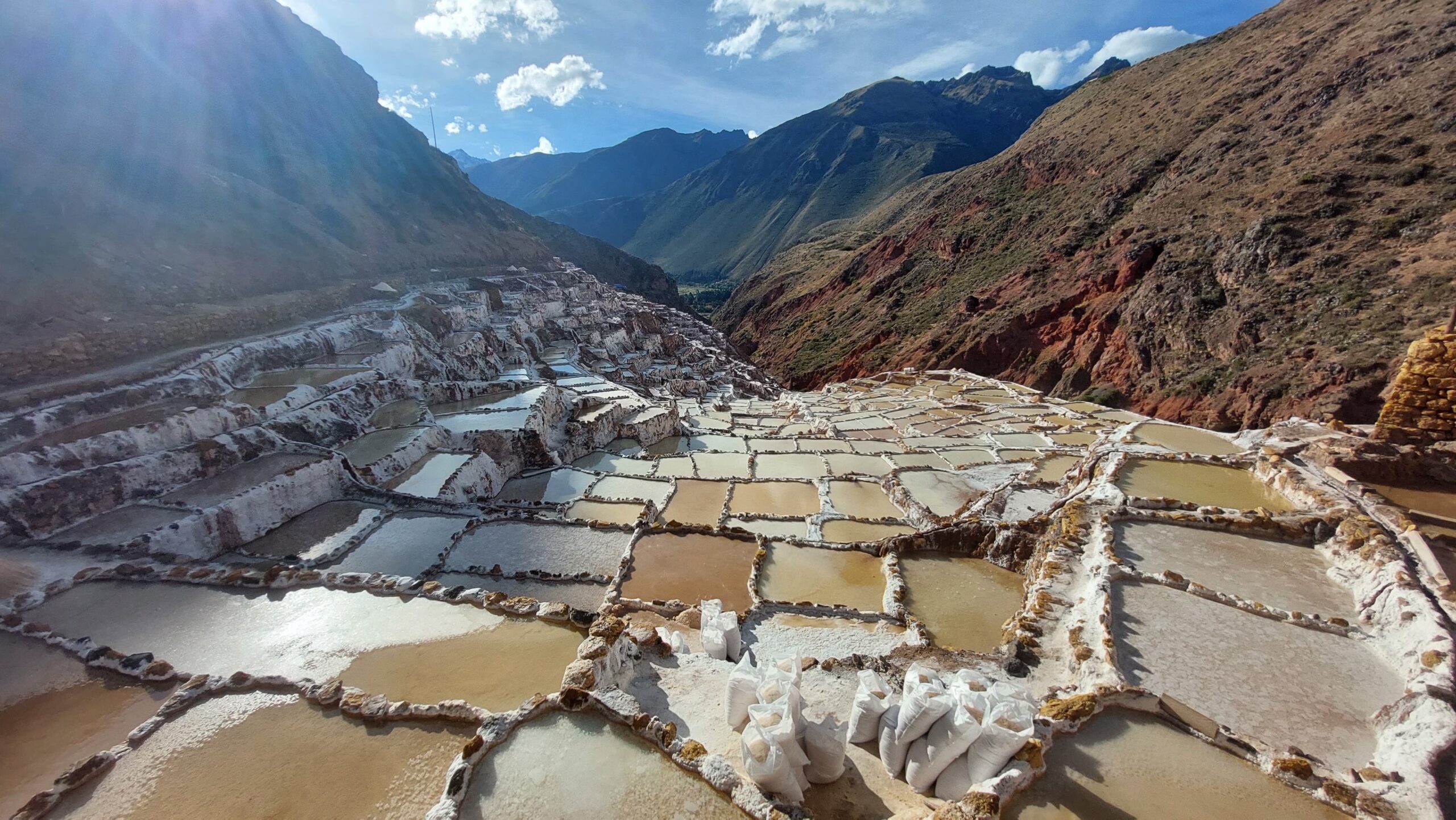 Mountains and historic landscape and architecture in Peru