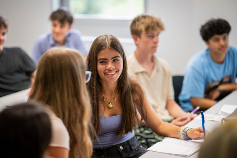 students in career business barcelona class